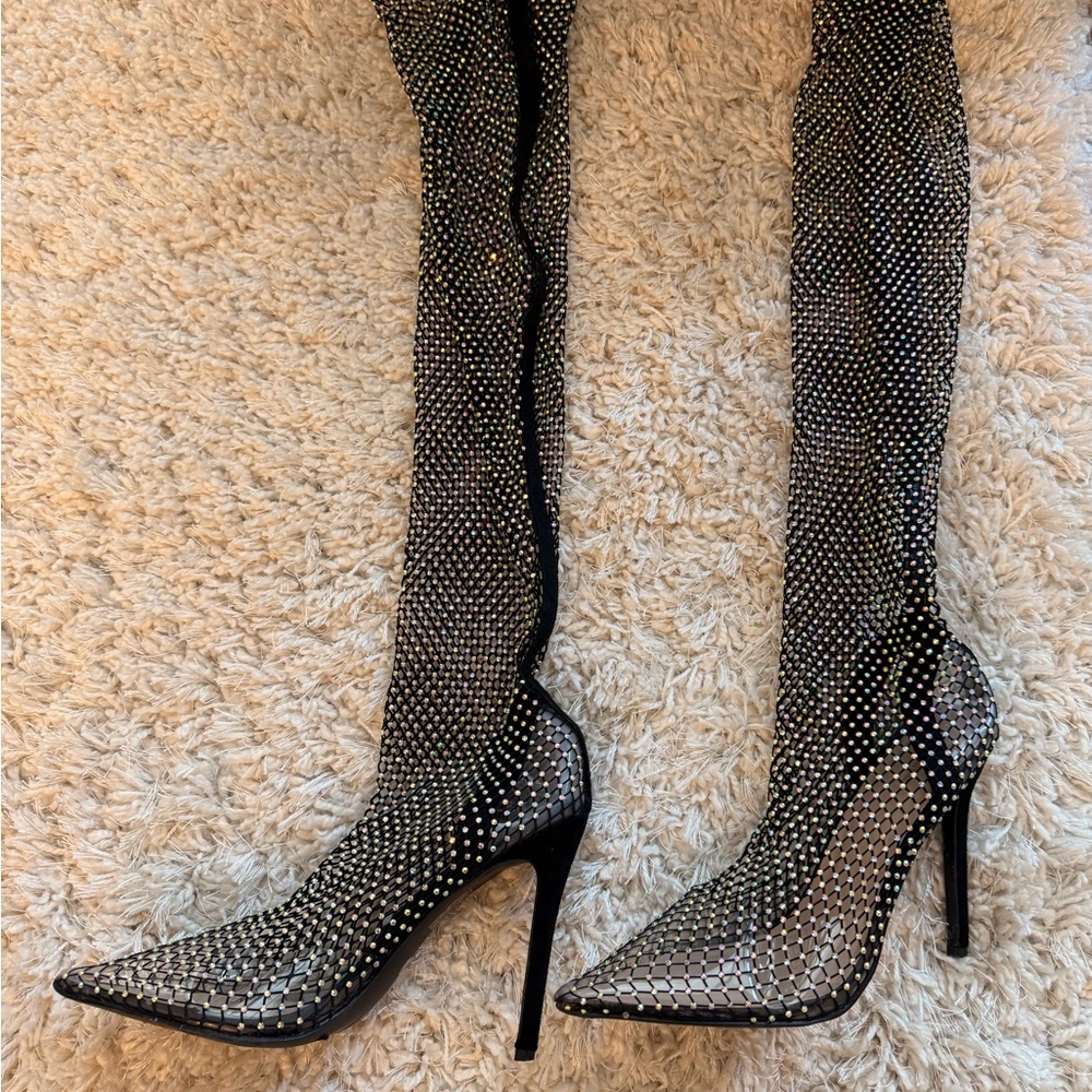 Rhinestone Over the Knee Boots